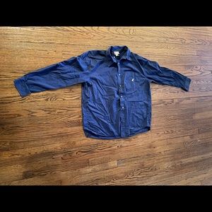 Vintage Walt Disney World Mickey Mouse Long Sleeve Blue Button Down Shirt 2XL